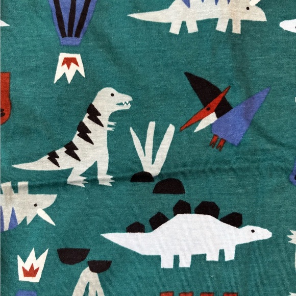 Hanna Andersson Dinosaur Adventure Tee - Teal and Red - Picture 2 of 3